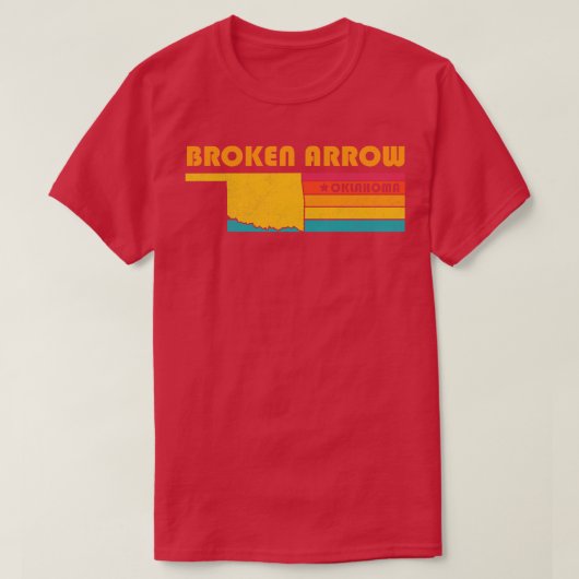 Broken Arrow Oklahoma Verdrietig Souvenir T-shirt (Design voorkant)