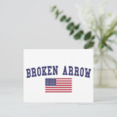 Broken Arrow US Flag Briefkaart (Staand voorkant)
