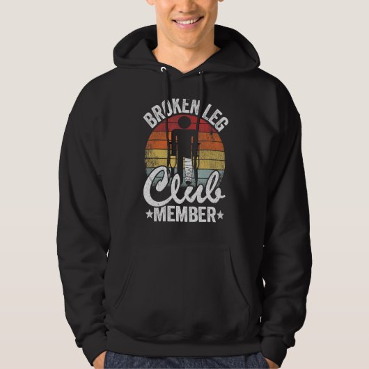 Broken been club lid krijgt letsel gebroken been hoodie (Voorkant)