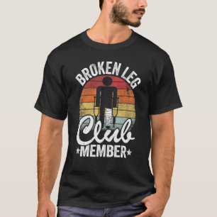 Broken been club lid krijgt letsel gebroken been t-shirt