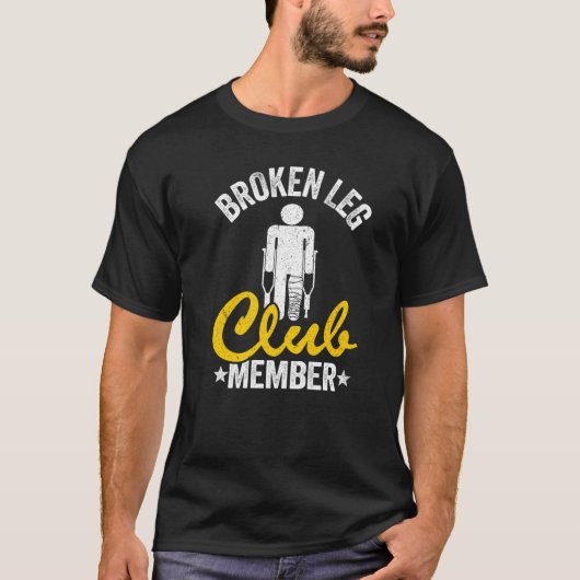 Broken been club lid krijgt letsel gebroken been t-shirt (Voorkant)