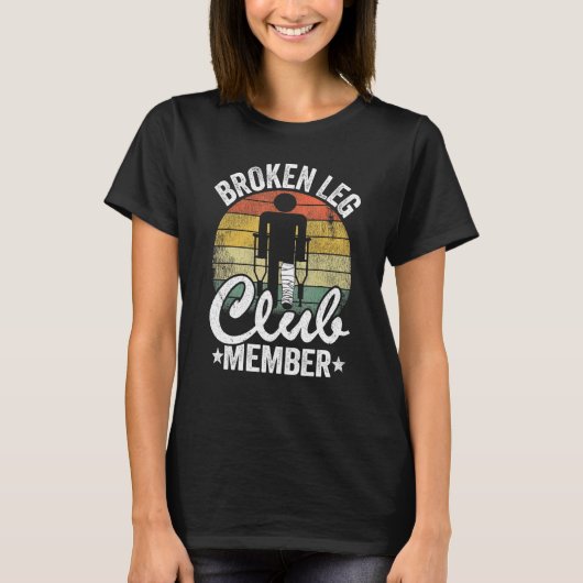 Broken been club lid krijgt letsel gebroken been t-shirt (Voorkant)