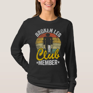 Broken been club lid krijgt letsel gebroken been t-shirt