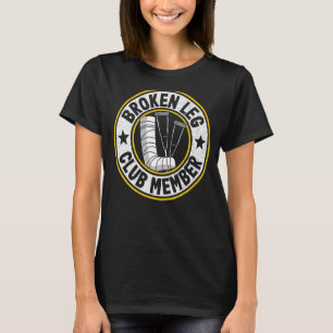 Broken been club lid krijgt letsel gebroken been t-shirt