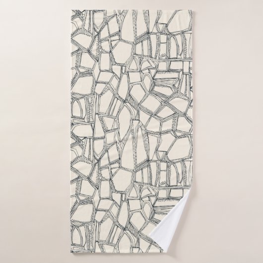 BROKEN betonmetaal van wit Badhanddoek (Badhanddoek)