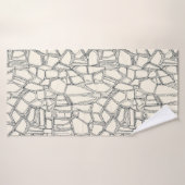 BROKEN betonmetaal van wit Badhanddoek (Badhanddoek)