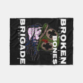 Broken Bones Brigade' Schedel Skateboarden Fleece Deken (Voorkant (Horizontaal))
