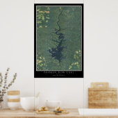 Broken Bow Lake Oklahoma Satellite Poster Map (Keuken)