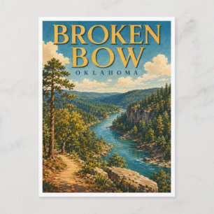 Broken Bow Oklahoma Beavers Bend GeoSaga Briefkaart
