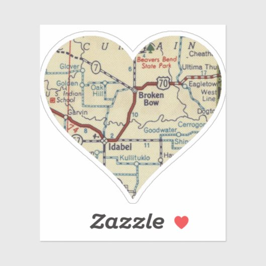 Broken Bow Oklahoma Sticker (Vel)