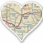 Broken Bow Oklahoma Sticker (Voorkant)