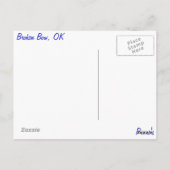 Broken Bow's Library Clock Briefkaart (Achterkant)