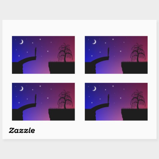 Broken Bridge-stickers Rechthoekige Sticker (Vel)