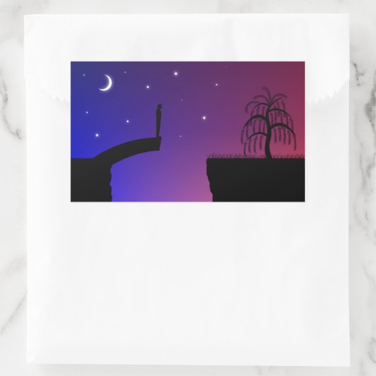 Broken Bridge-stickers Rechthoekige Sticker (Tas)