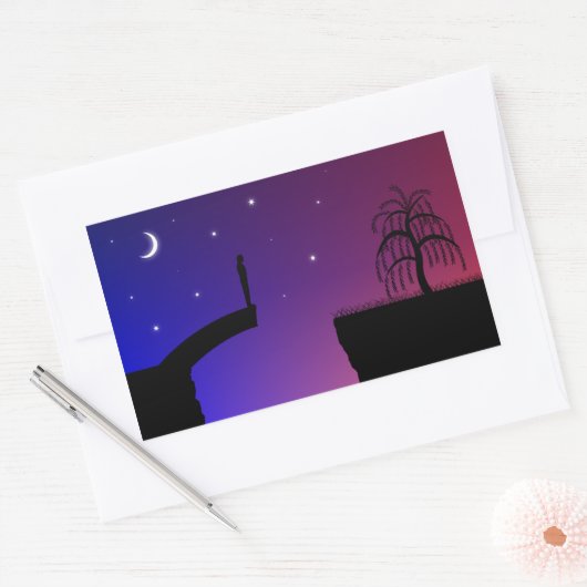 Broken Bridge-stickers Rechthoekige Sticker (Envelop)