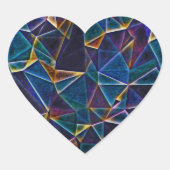 Broken Bubbles Hart Sticker (Voorkant)