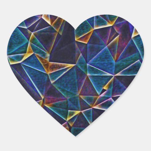 Broken Bubbles Hart Sticker (Voorkant)