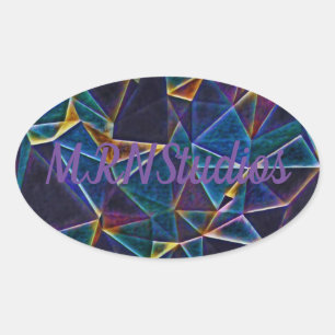 Broken Bubbles Ovale Sticker