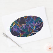 Broken Bubbles Ovale Sticker (Envelop)
