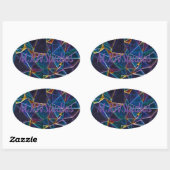 Broken Bubbles Ovale Sticker (Vel)