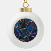 Broken Bubbles Snowflake Pewter Kerstmenorum Keramische Bal Ornament (Voorkant)