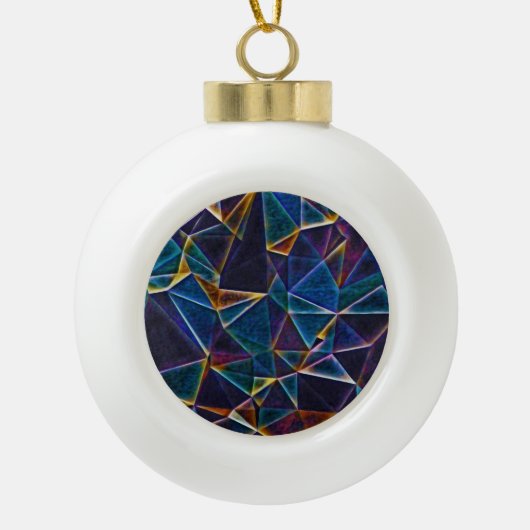 Broken Bubbles Snowflake Pewter Kerstmenorum Keramische Bal Ornament (Voorkant)