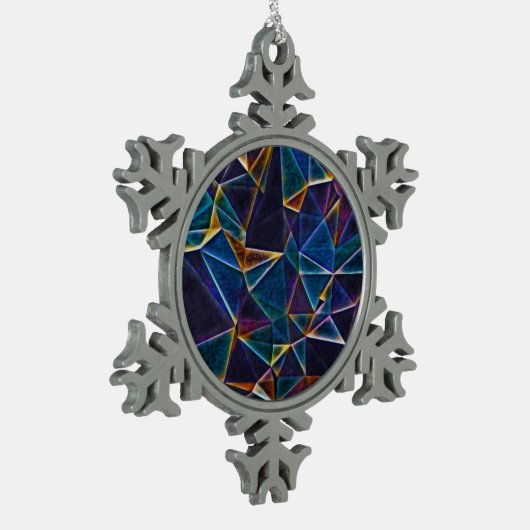 Broken Bubbles Tin Sneeuwvlok Ornament (Links)