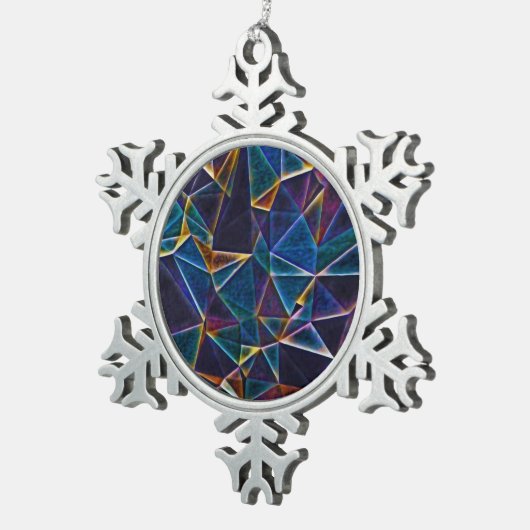 Broken Bubbles Tin Sneeuwvlok Ornament (Rechts)