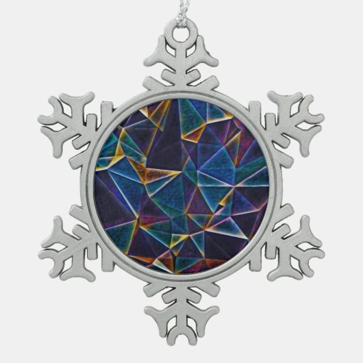 Broken Bubbles Tin Sneeuwvlok Ornament (Voorkant)