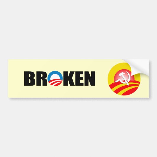 BROKEN BUMPERSTICKER (Voorkant)