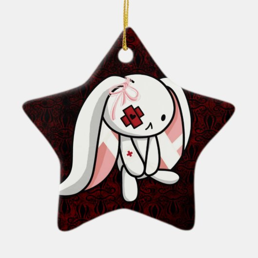 Broken Bunny Keramisch Ornament (Voorkant)