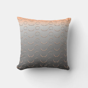 Broken Circle Art Deco Grey Peach Kussen