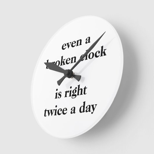 BROKEN CLOCK RONDE KLOK (Hoek)