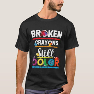 Broken Crayons Colour Mental Health Awareness Supp T-shirt