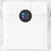 Broken Crayons nog steeds Colour Suicide Awareness Ronde Sticker (Tas)