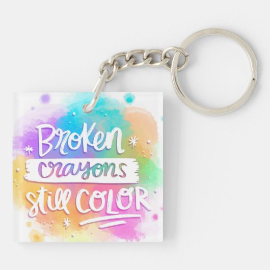 Broken Crayons Sleutelhanger (Achterkant)