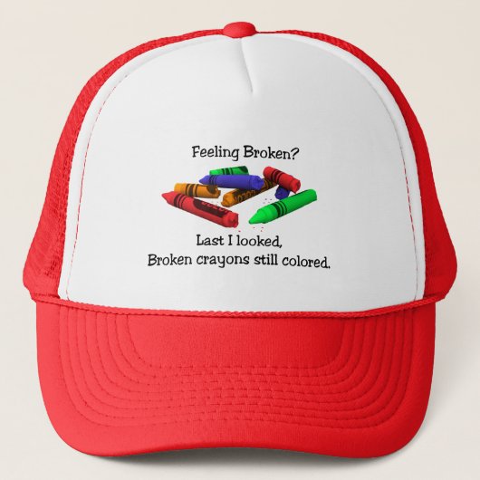 Broken Crayons Trucker Hat Pet (Voorkant)