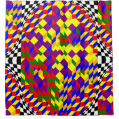 Broken Cube door Kenneth Yoncich Douchegordijn (Voorkant)