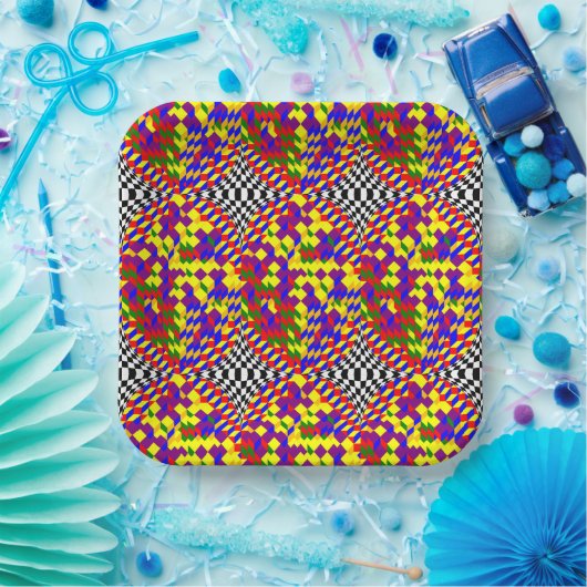 Broken Cube door Kenneth Yoncich Papieren Bordje (Feest)