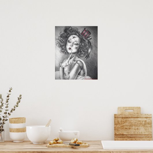 Broken Doll Wall Poster Art Carnival Doll (Keuken)