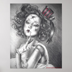 Broken Doll Wall Poster Art Carnival Doll