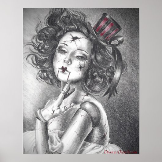 Broken Doll Wall Poster Art Carnival Doll (Voorkant)