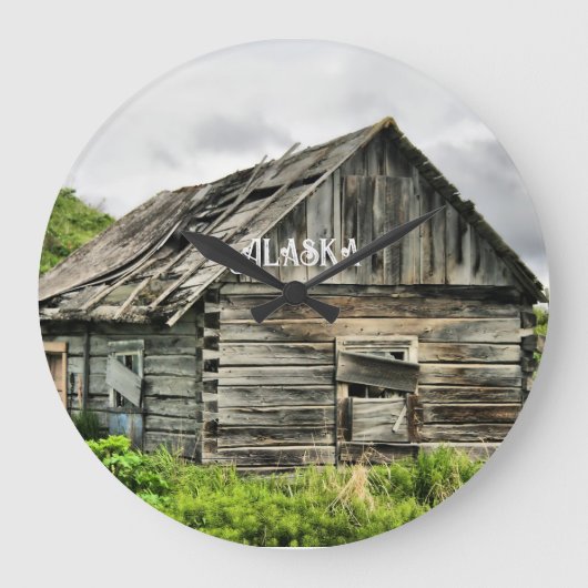Broken Down Cabin in Alaska Grote Klok (Voorkant)