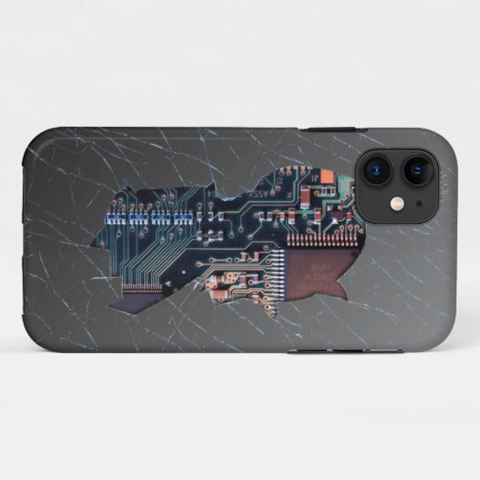 Broken Electronics Case-Mate iPhone Case (Achterkant (horizontaal))