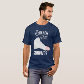 Broken Foot Gift: Broken Foot Survivor T-shirt (Voorkant volledig)