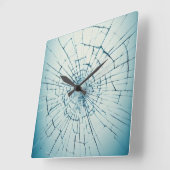 broken glass, cracked vierkante klok (Hoek)