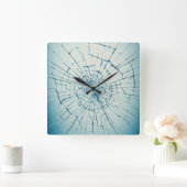 broken glass, cracked vierkante klok (Huis)