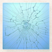 broken glass,  glazen onderzetter (Voorkant)