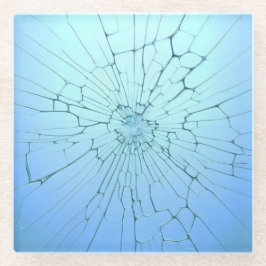 broken glass, glazen onderzetter