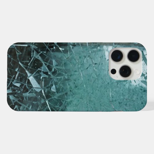 Broken Glass iPhone 15 pro max hoesje (Achterkant horizontaal)